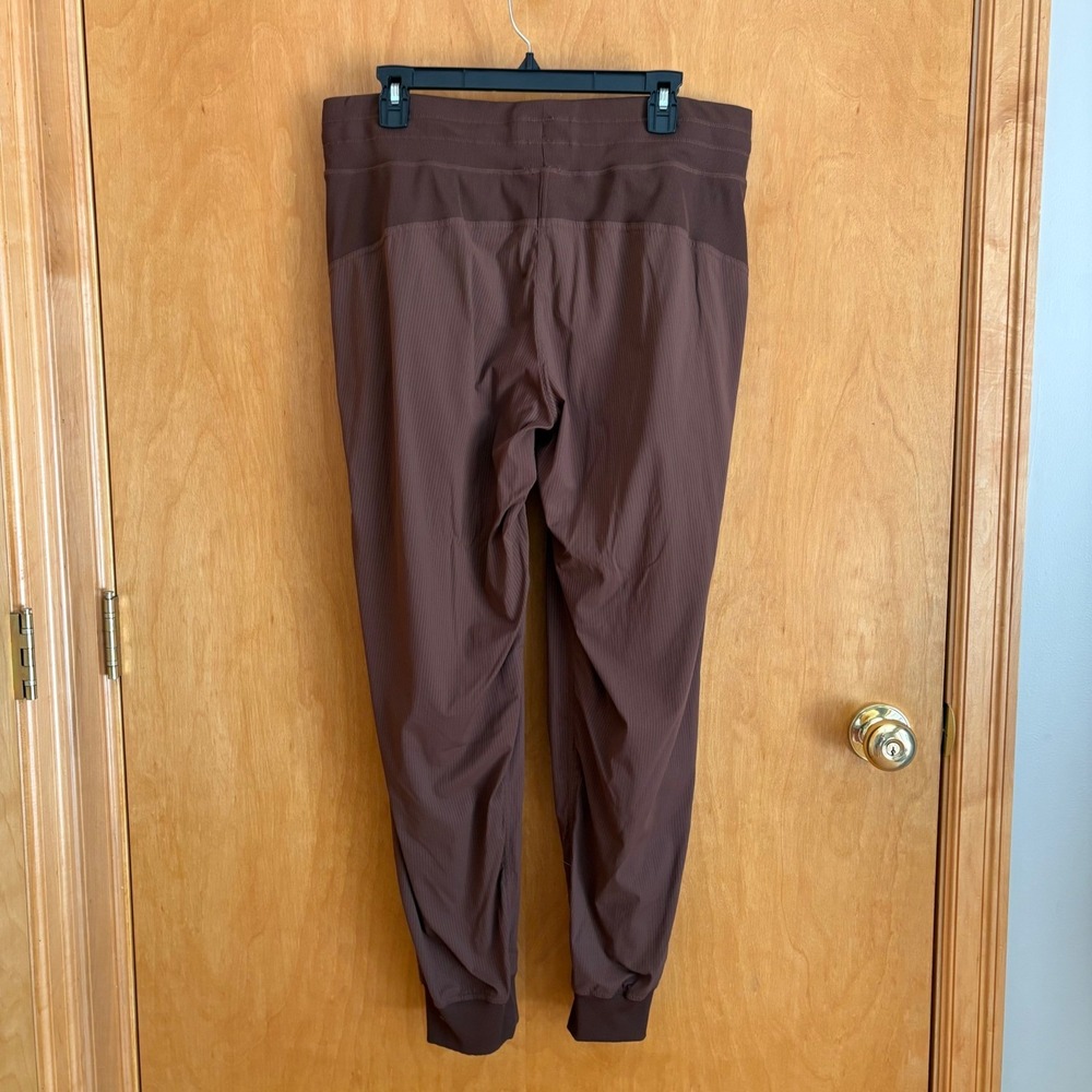 Lululemon Beyond the Studio Jogger Women 12 Brown Ribbed High Rise Pant LW5ENMS - Picture 5 of 9